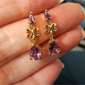 Vintage Style Bolivian Amethyst Earrings